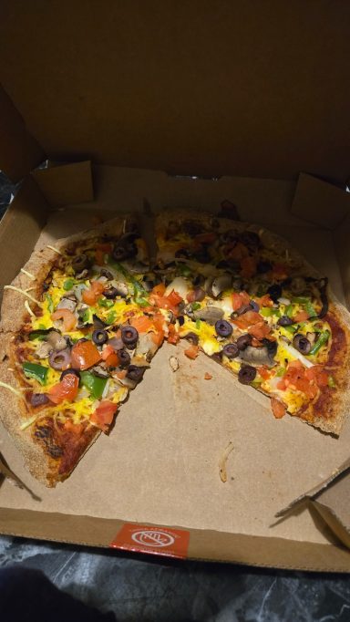 3/4 pizza